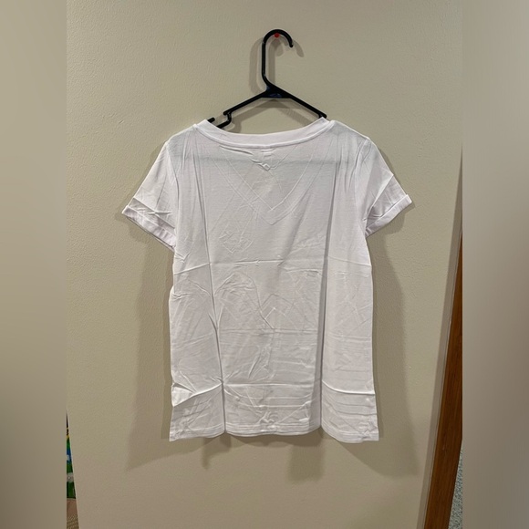 White V-Neck Shirt - Picture 2 of 6